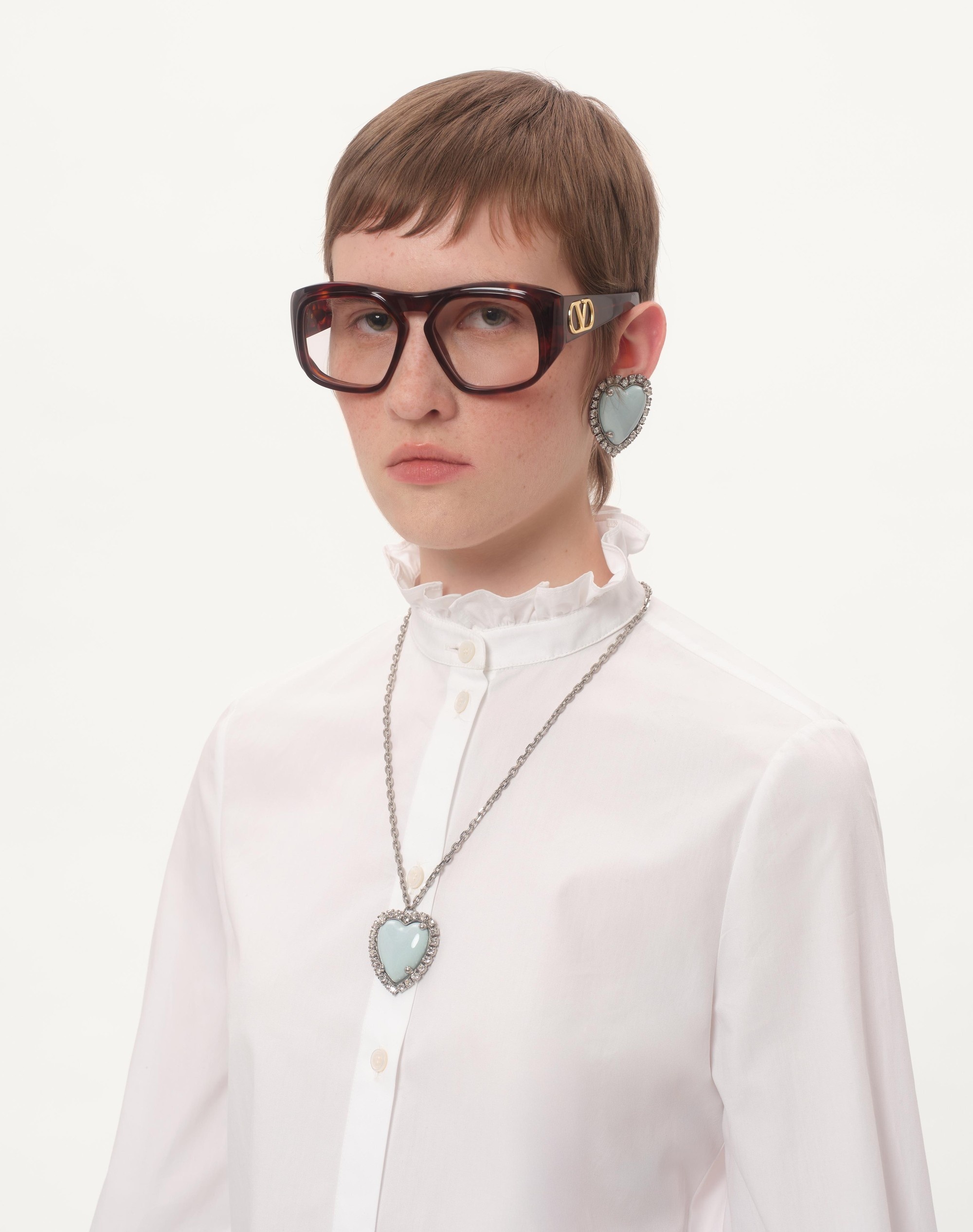 COEUR HYPERBOLE NECKLACE IN METAL, RESIN AND SWAROVSKI® CRYSTALS - 2