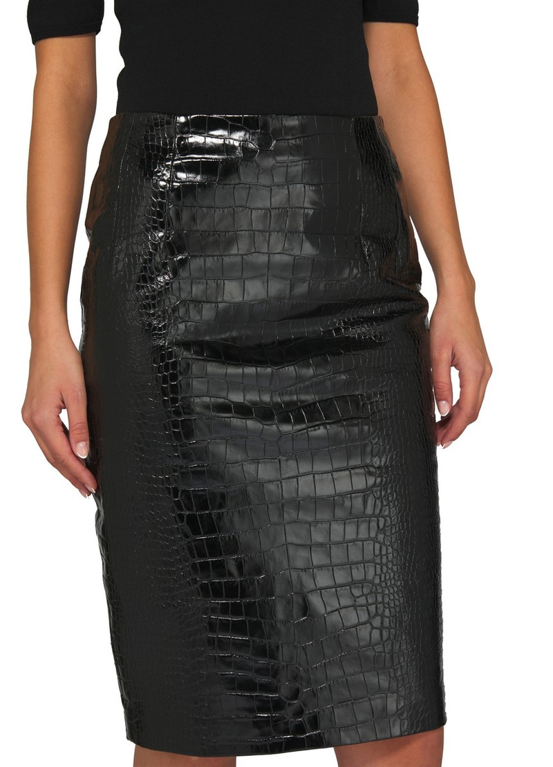 Crocodile print skirt 4