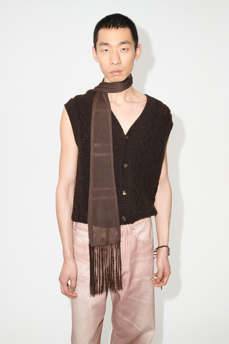 Our Legacy Piano Scarf Chocolate Crooner Viscose | REVERSIBLE