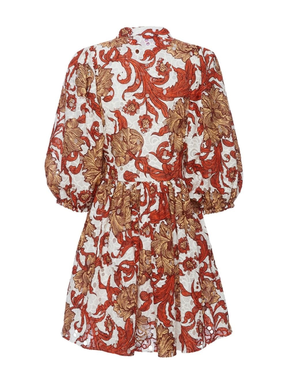 botanical-print poplin dress - 5