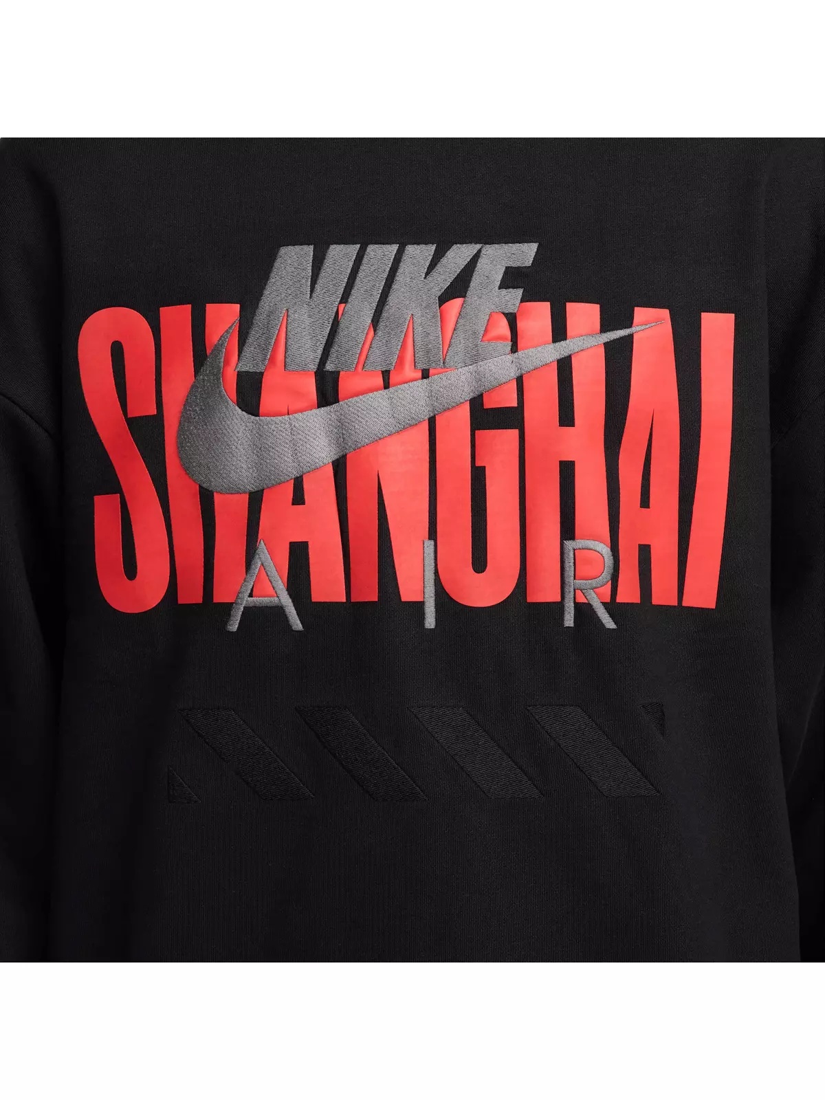 Air Men's "Shanghai" Fleece Crew -Black - 4