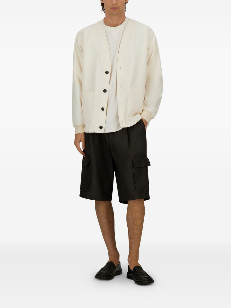 Herno boxy V-neck cotton cardigan outlook