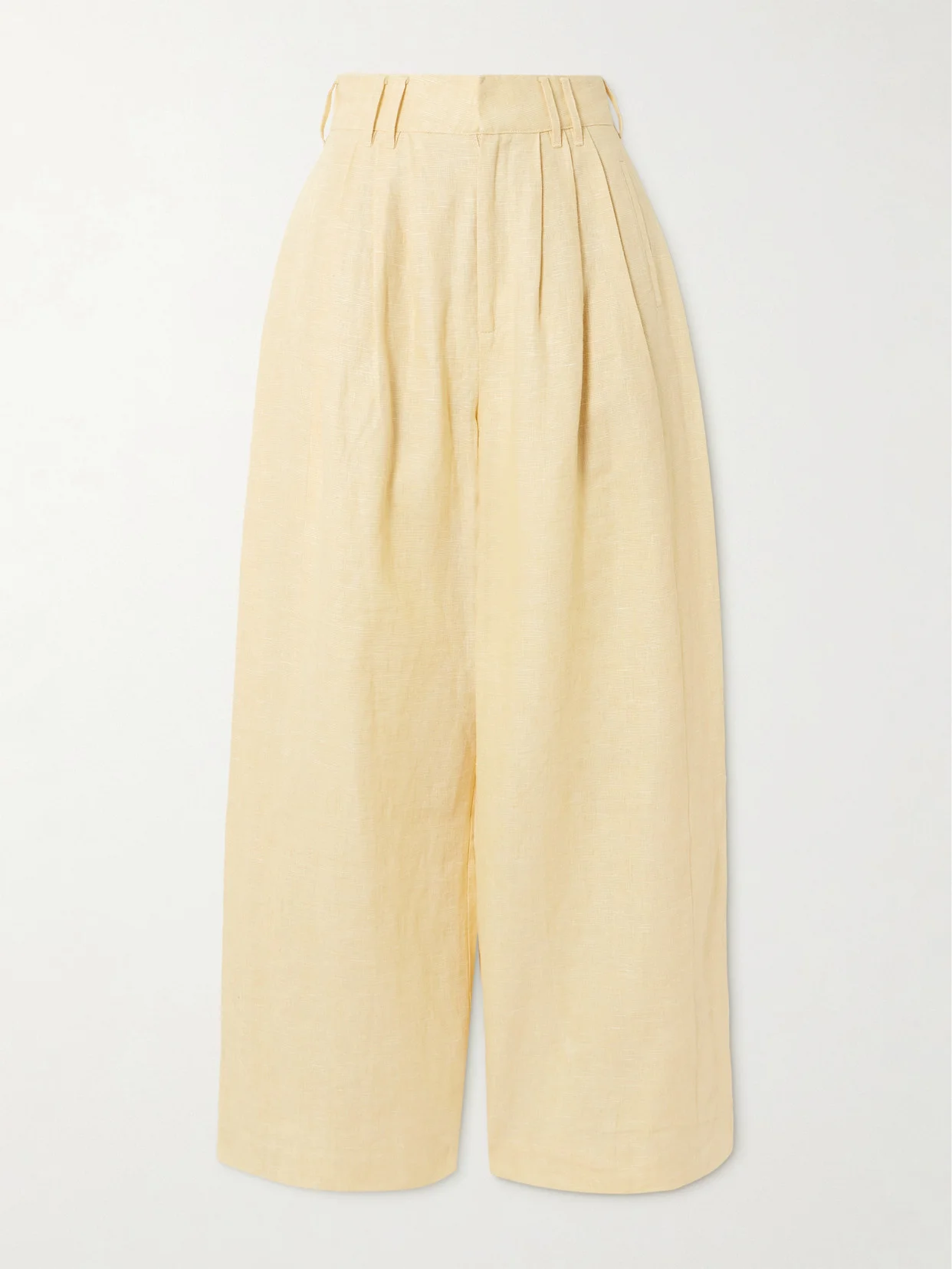 Parker Pleated Linen Wide-leg Pants - 1