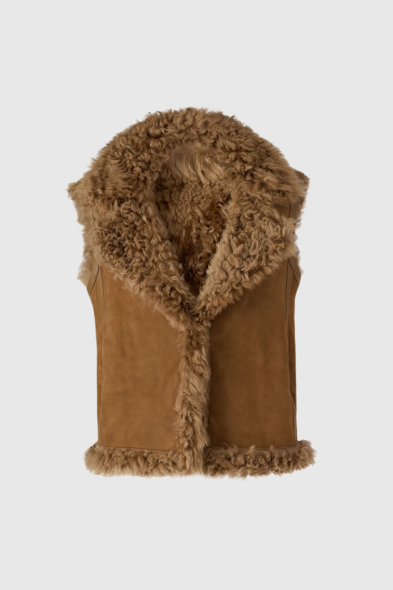 KASIA Reversible Shearling Leather Vest - 8