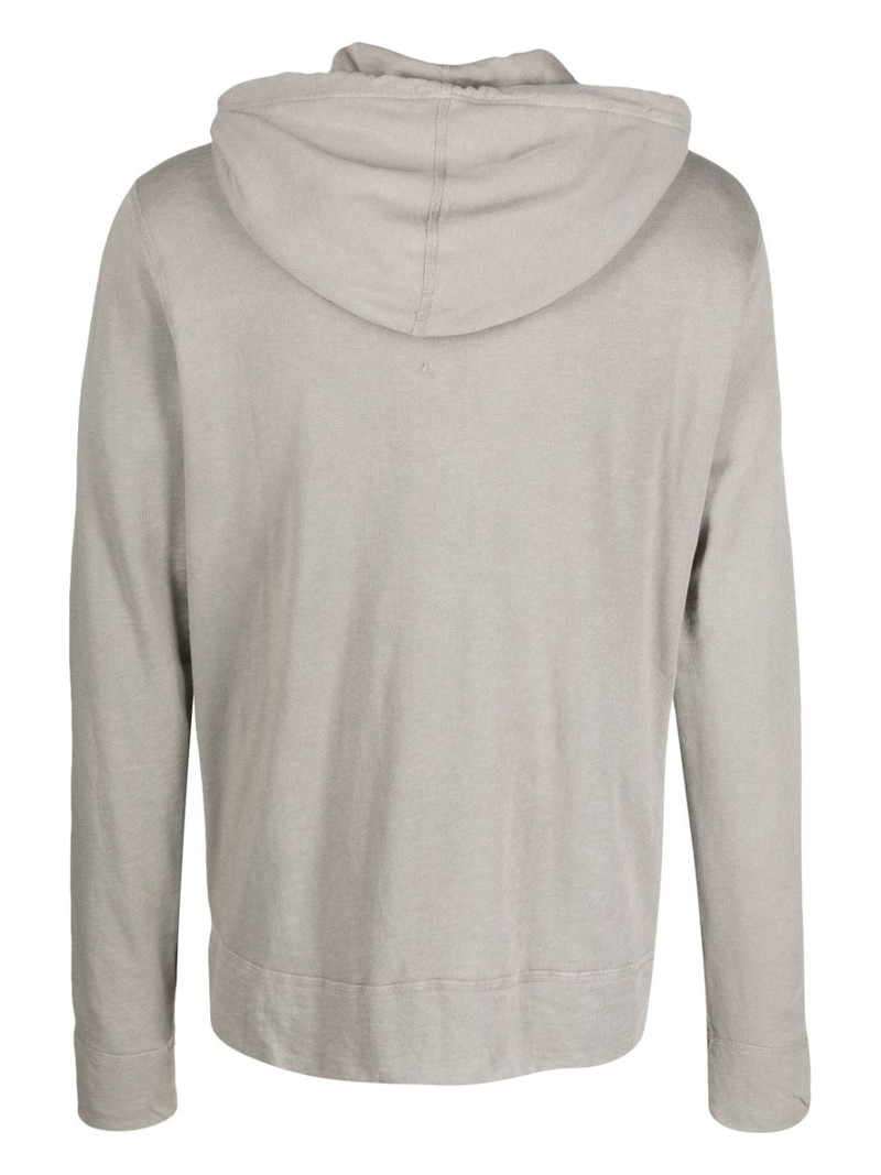 JAMES PERSE Supima-cotton zip-up hoodie outlook
