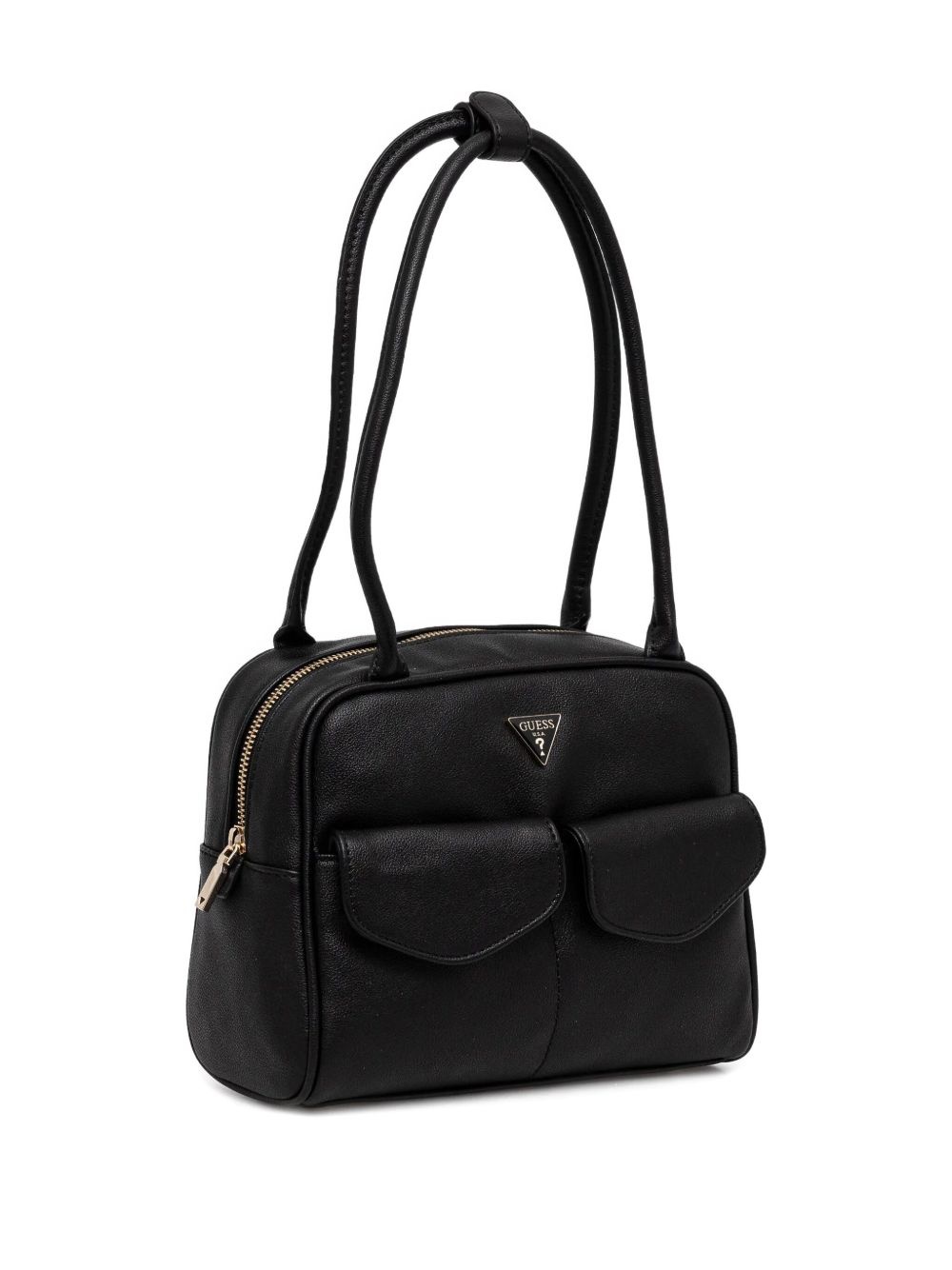 dual-pocket faux-leather shoulder bag - 2