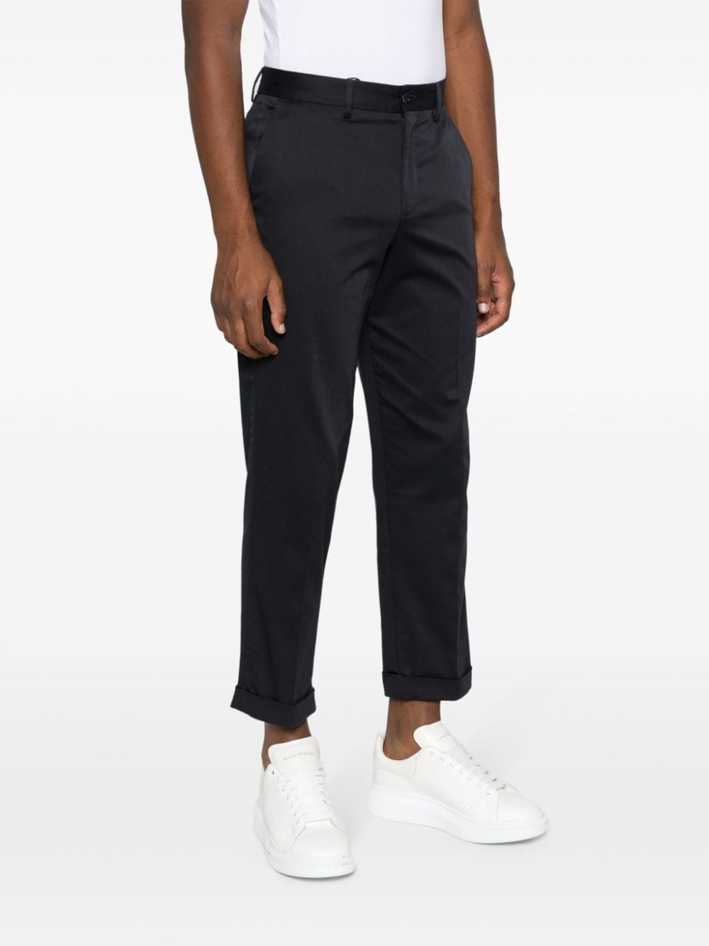 pressed-crease cotton chinos - 3