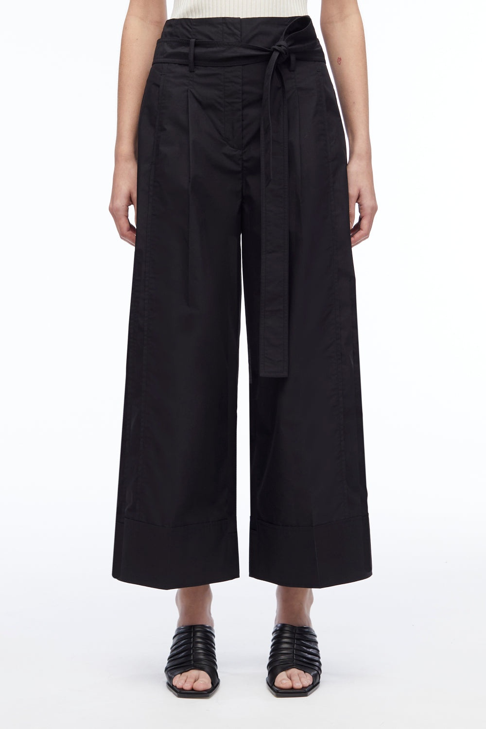 Poplin Wide Leg Pant - 2