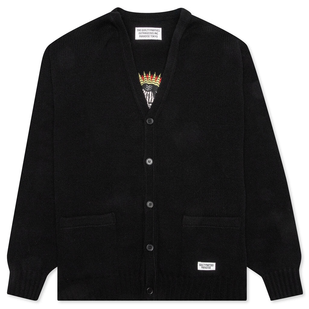 WACKO MARIA WACKO MARIA CLASSIC CARDIGAN TYPE-2 - BLACK | feature |  REVERSIBLE