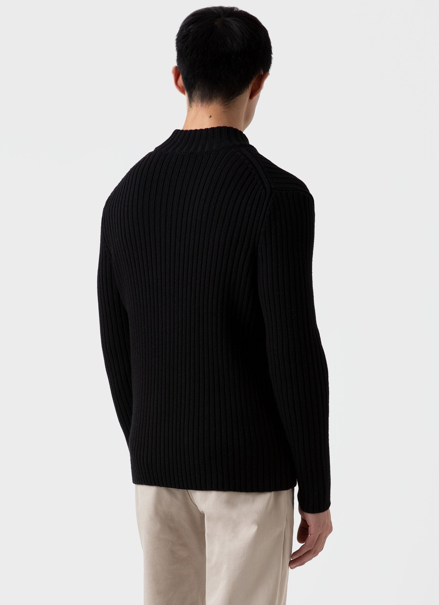 Merino Rib Zip Cardigan - 4