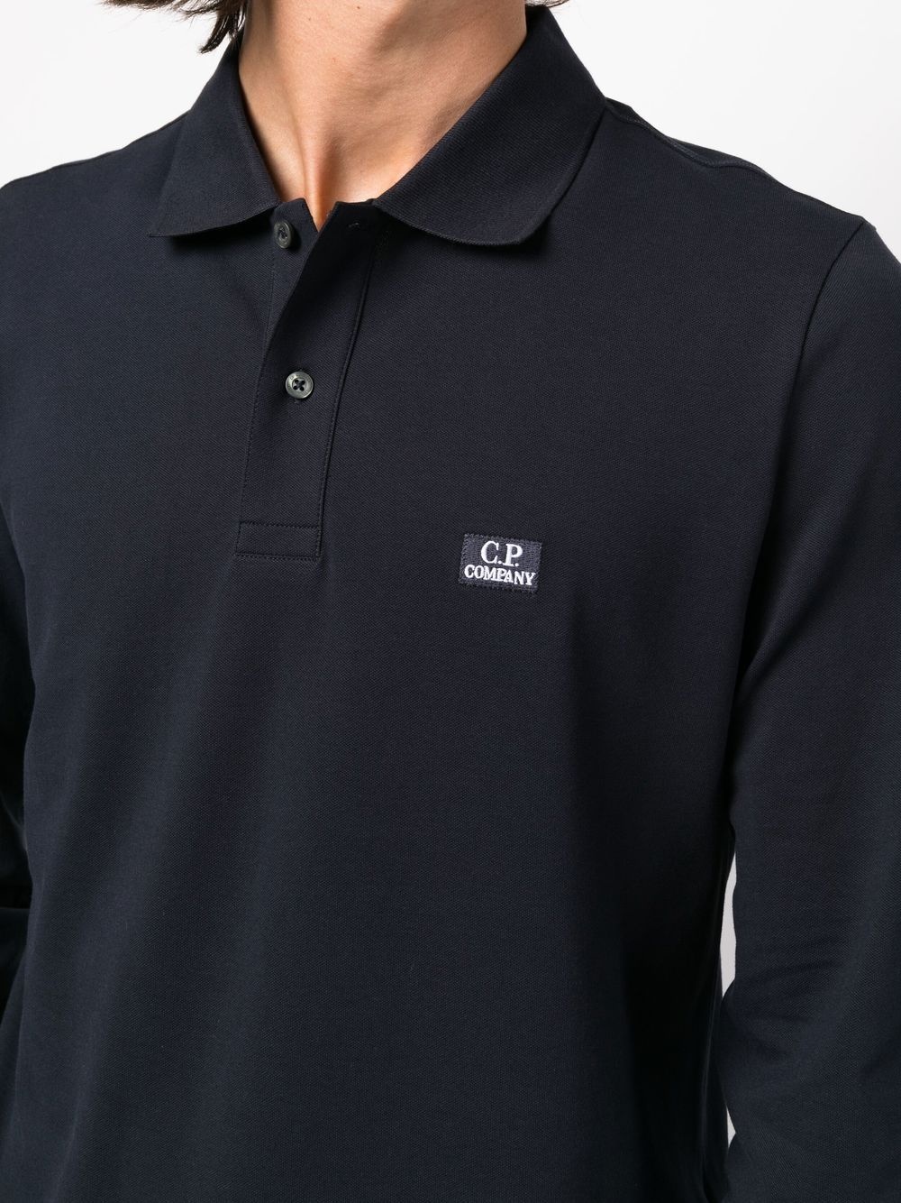 logo-patch long-sleeve polo shirt - 5