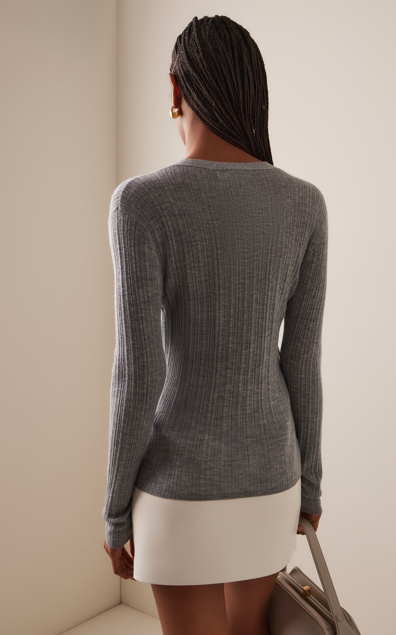 Vanna Cashmere Cardigan grey - 4