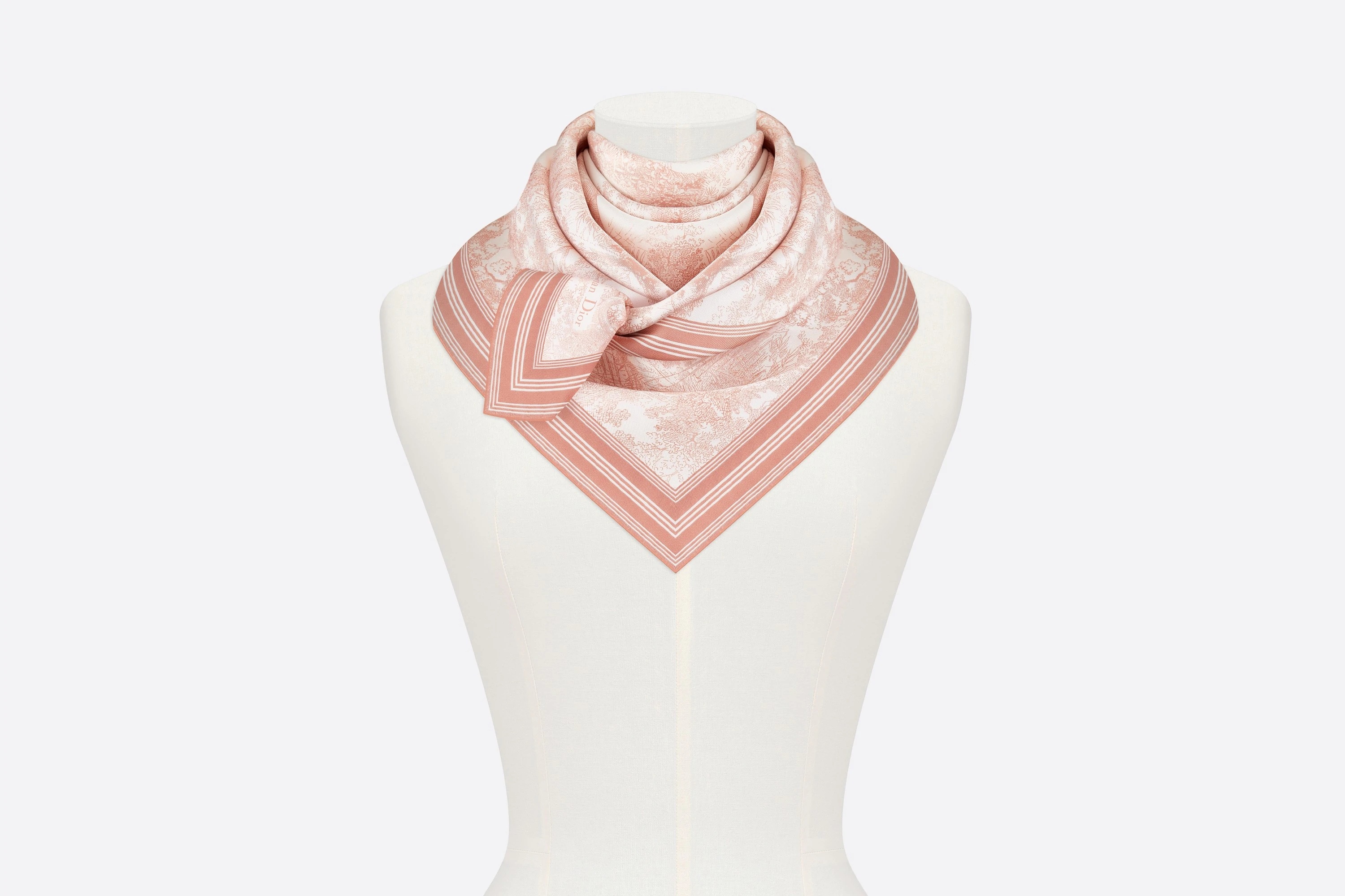 Toile de Jouy Square Scarf - 2