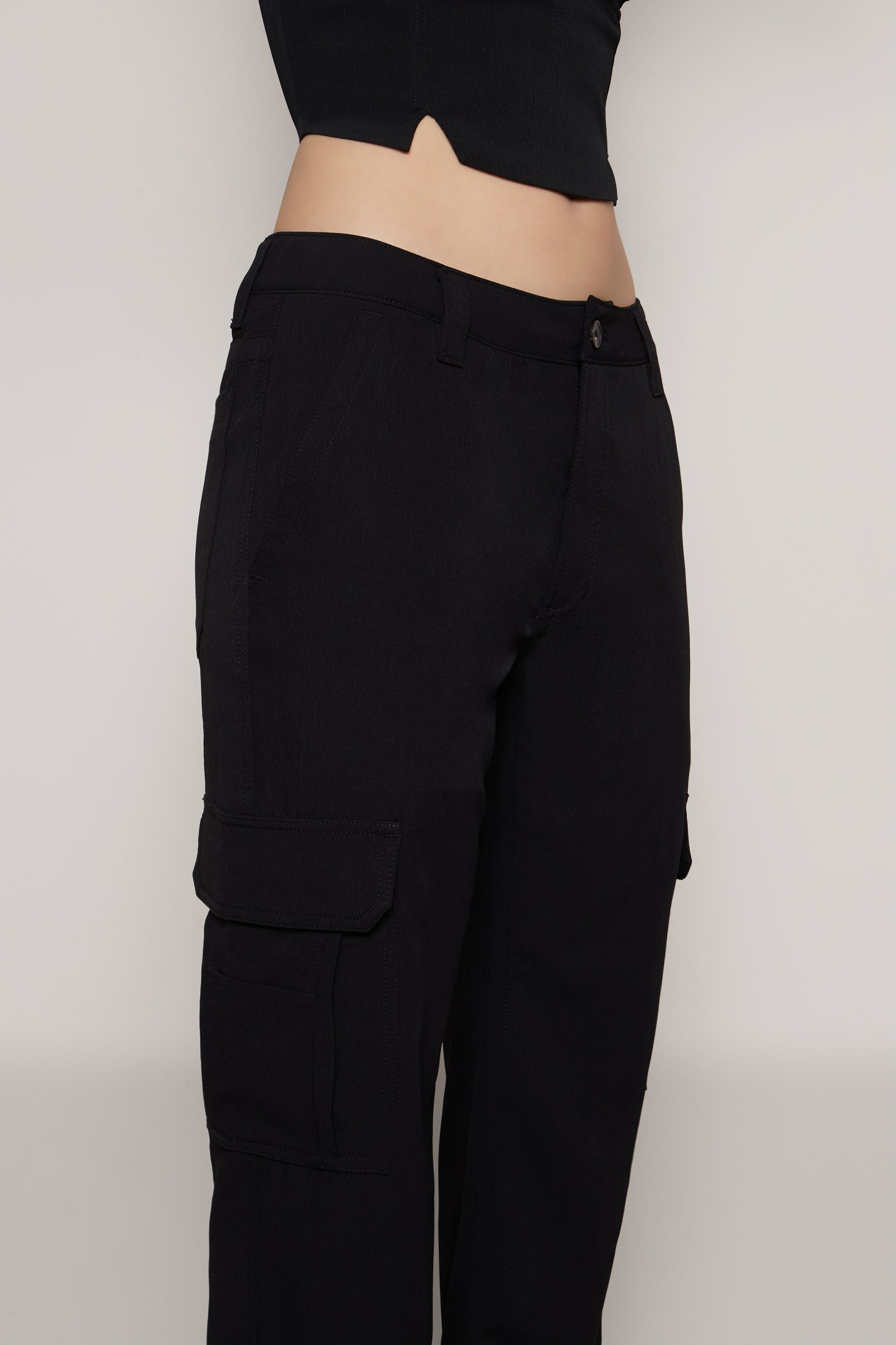 CREPE CARGO PANTS - 5