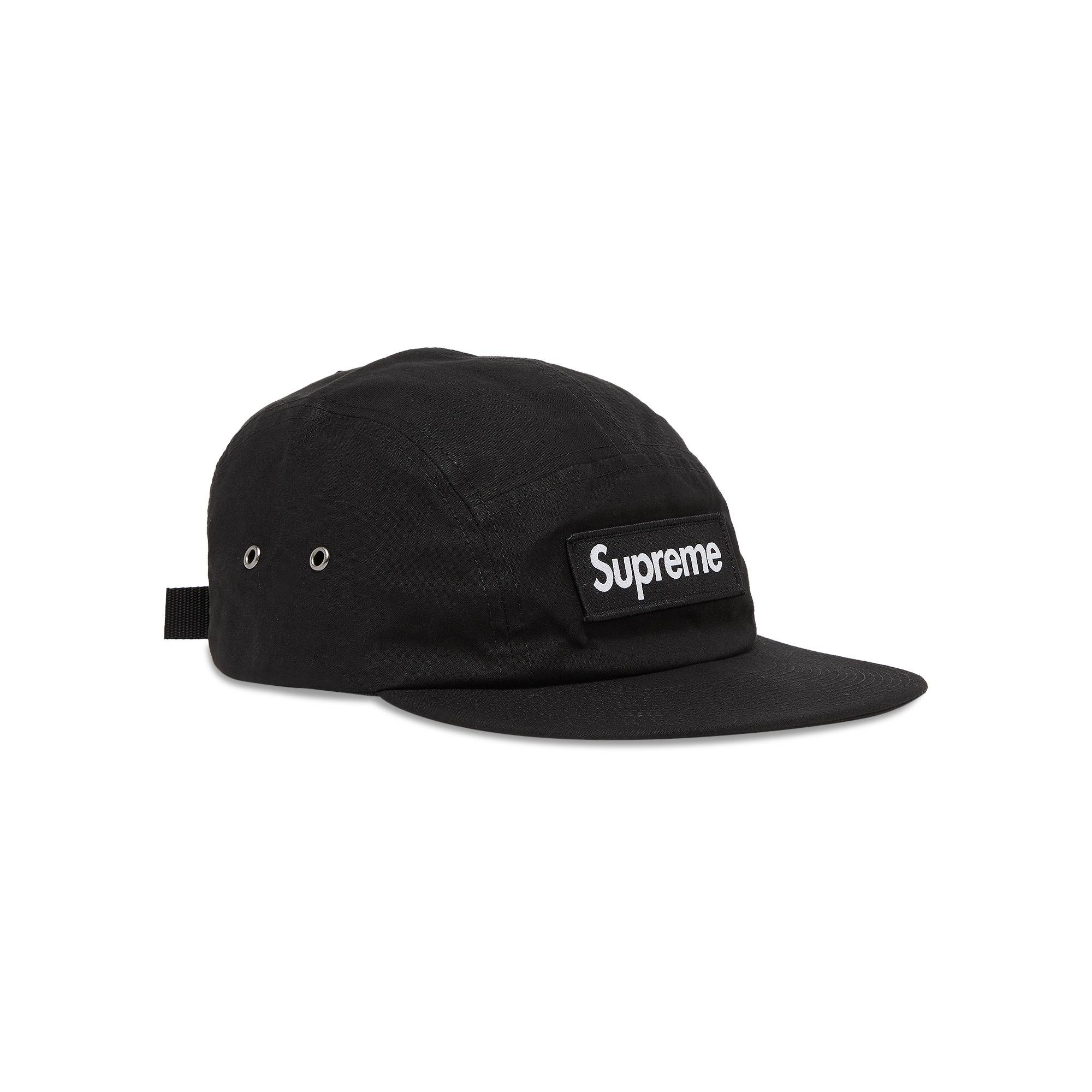 Supreme Waxed Cotton Camp Cap 'Black' - 2