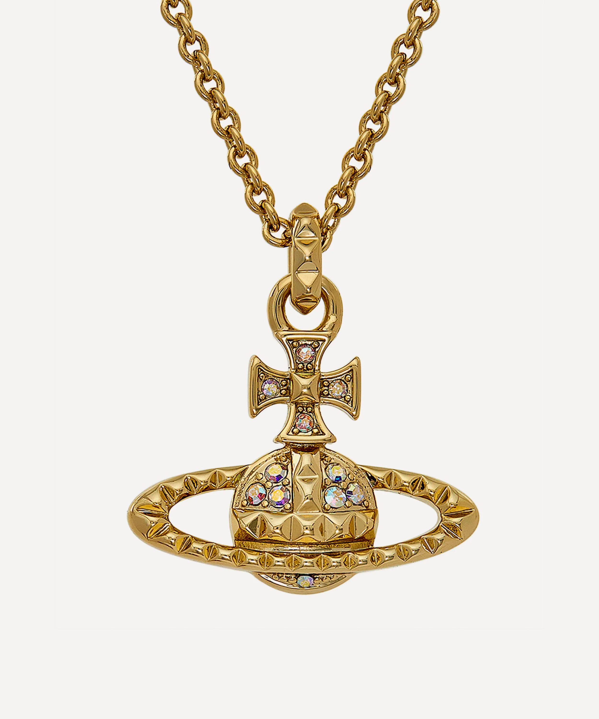 Gold-Tone Mayfair Bas Relief Pendant Necklace - 1