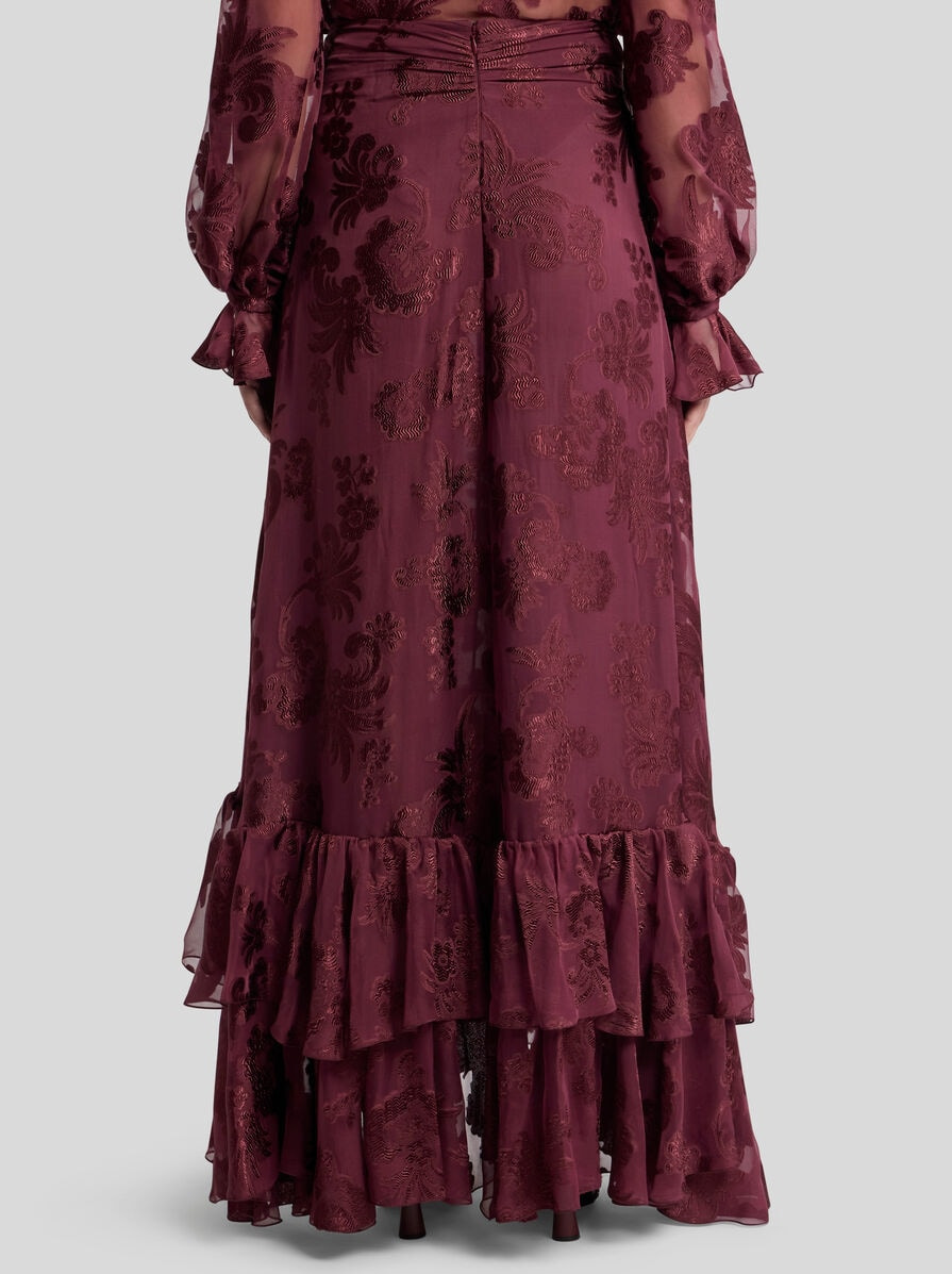 FIL COUPÉ CHIFFON MAXI SKIRT - 5