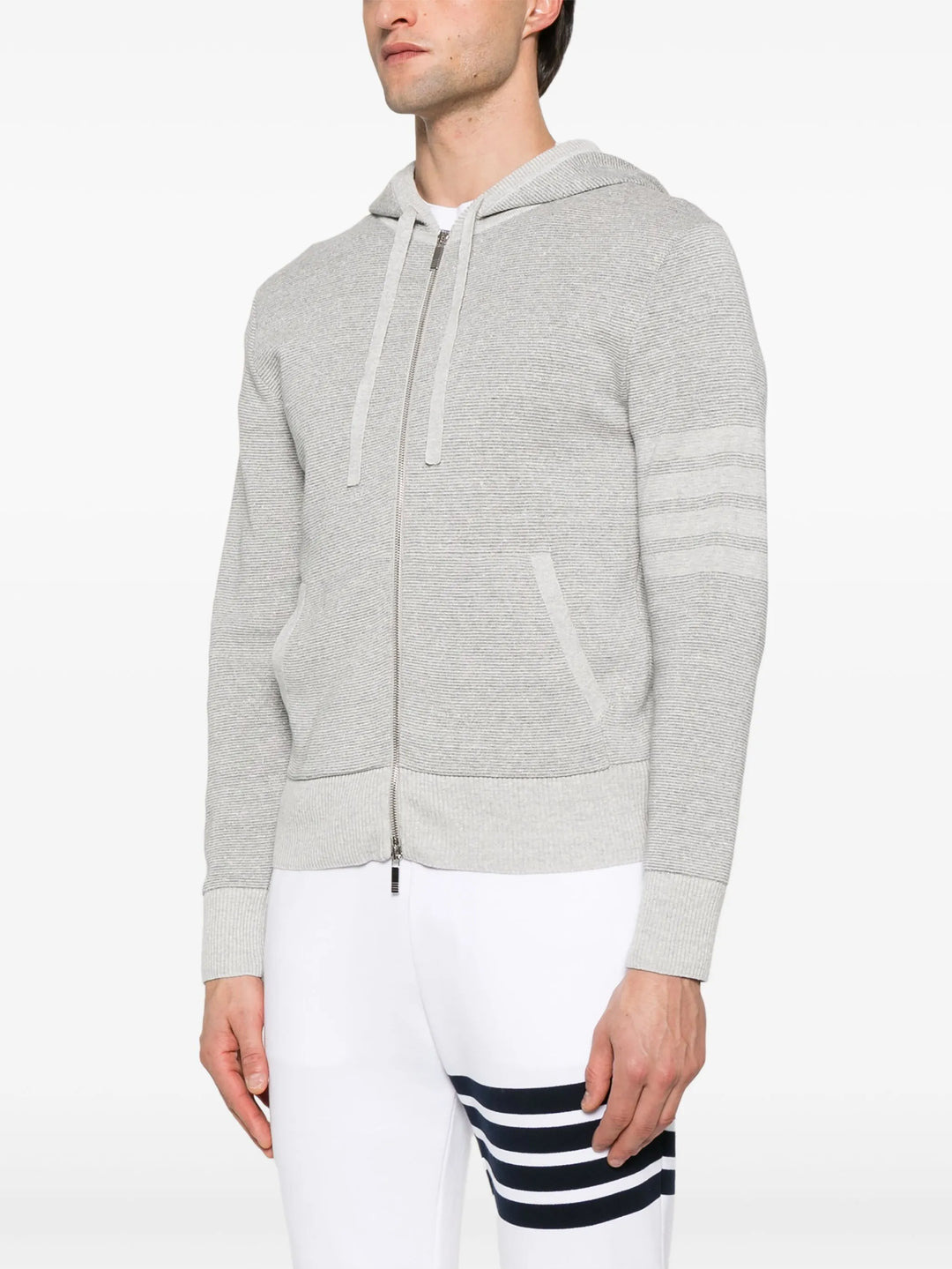 Textured Striped Stitch Relaxed Sweater - 3