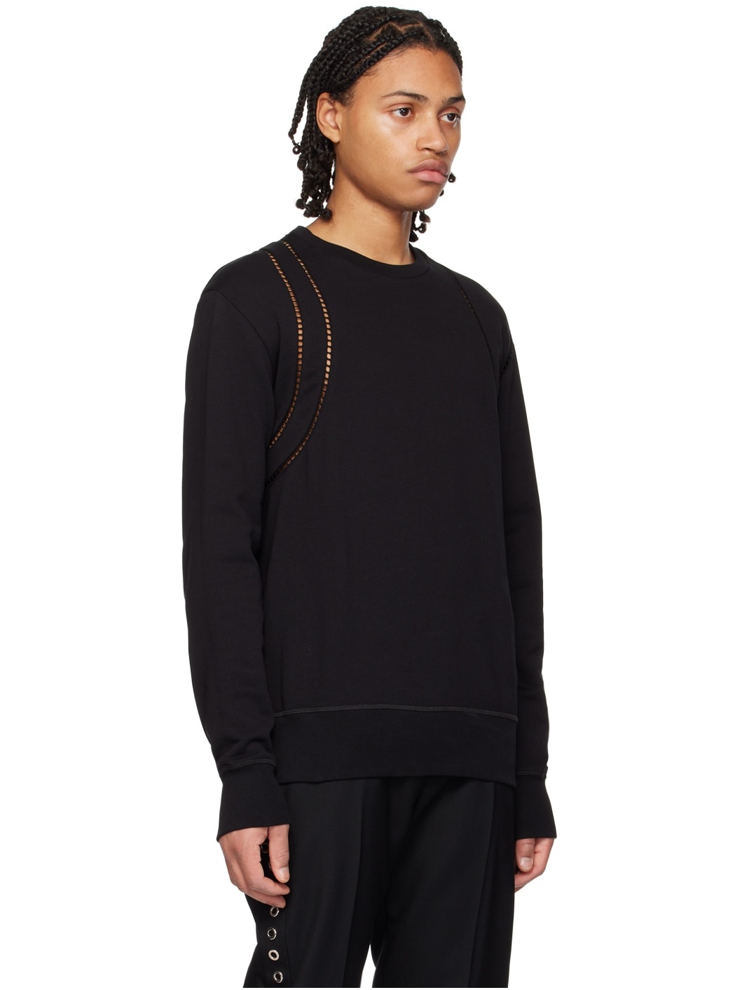 Black Crewneck Sweatshirt - 2