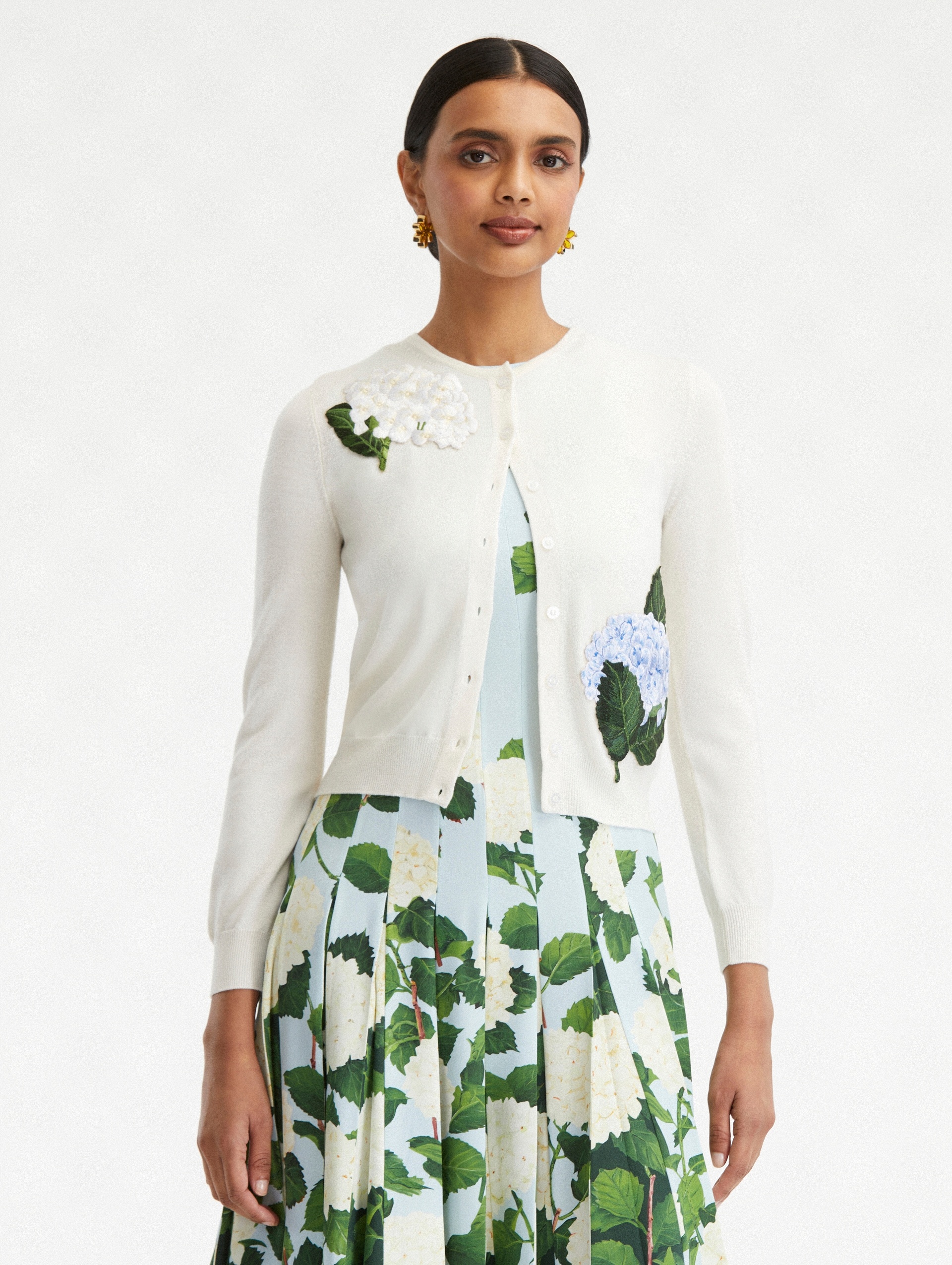 HYDRANGEA THREADWORK CARDIGAN - 1