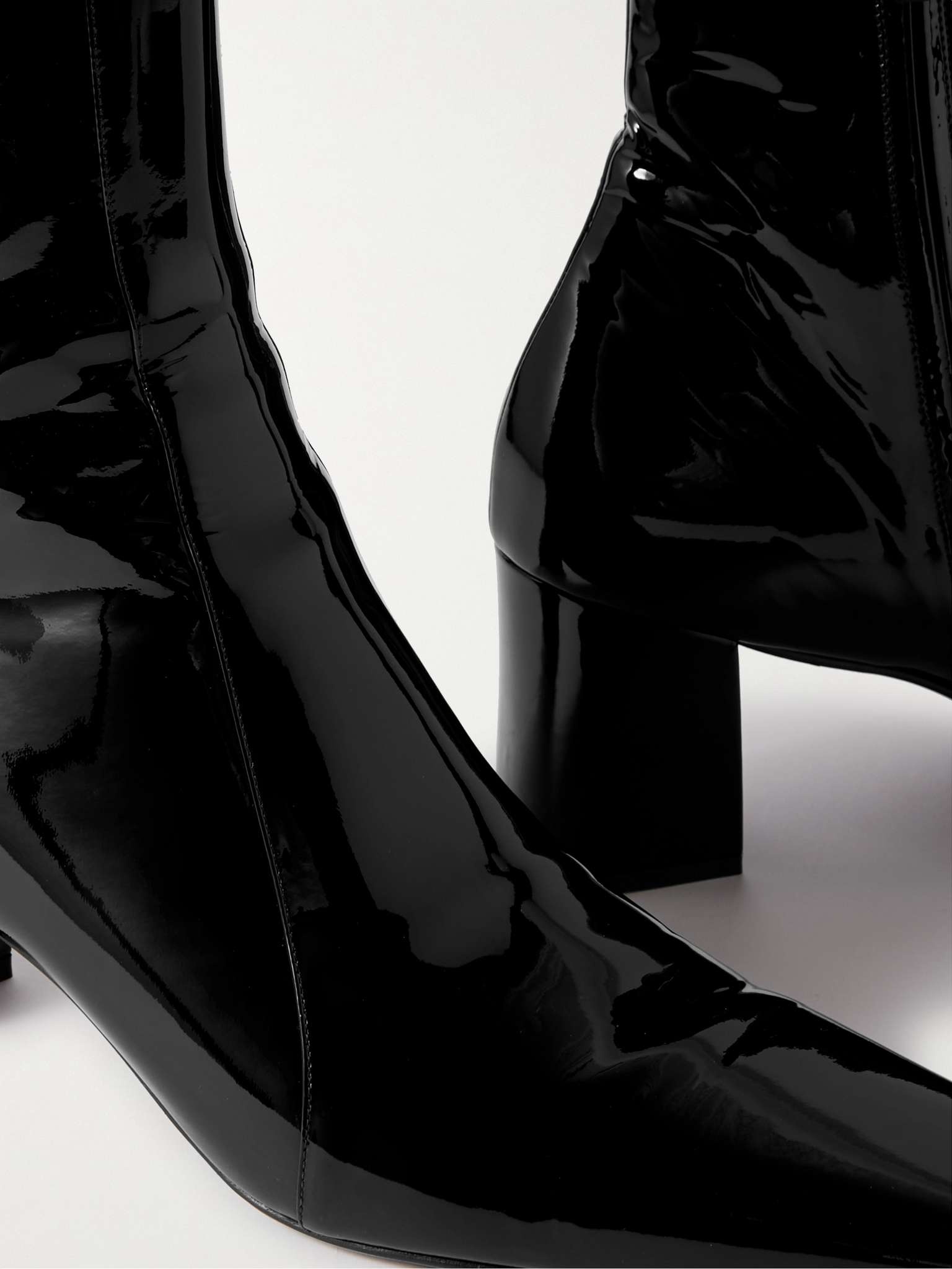 Patent-Leather Ankle Boots - 5