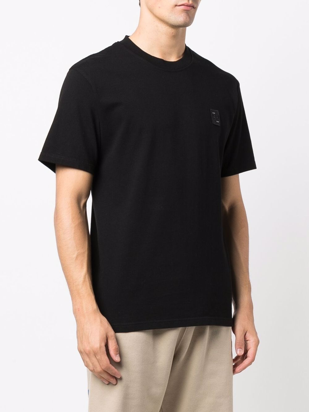 Lux logo-patch organic cotton T-shirt - 4