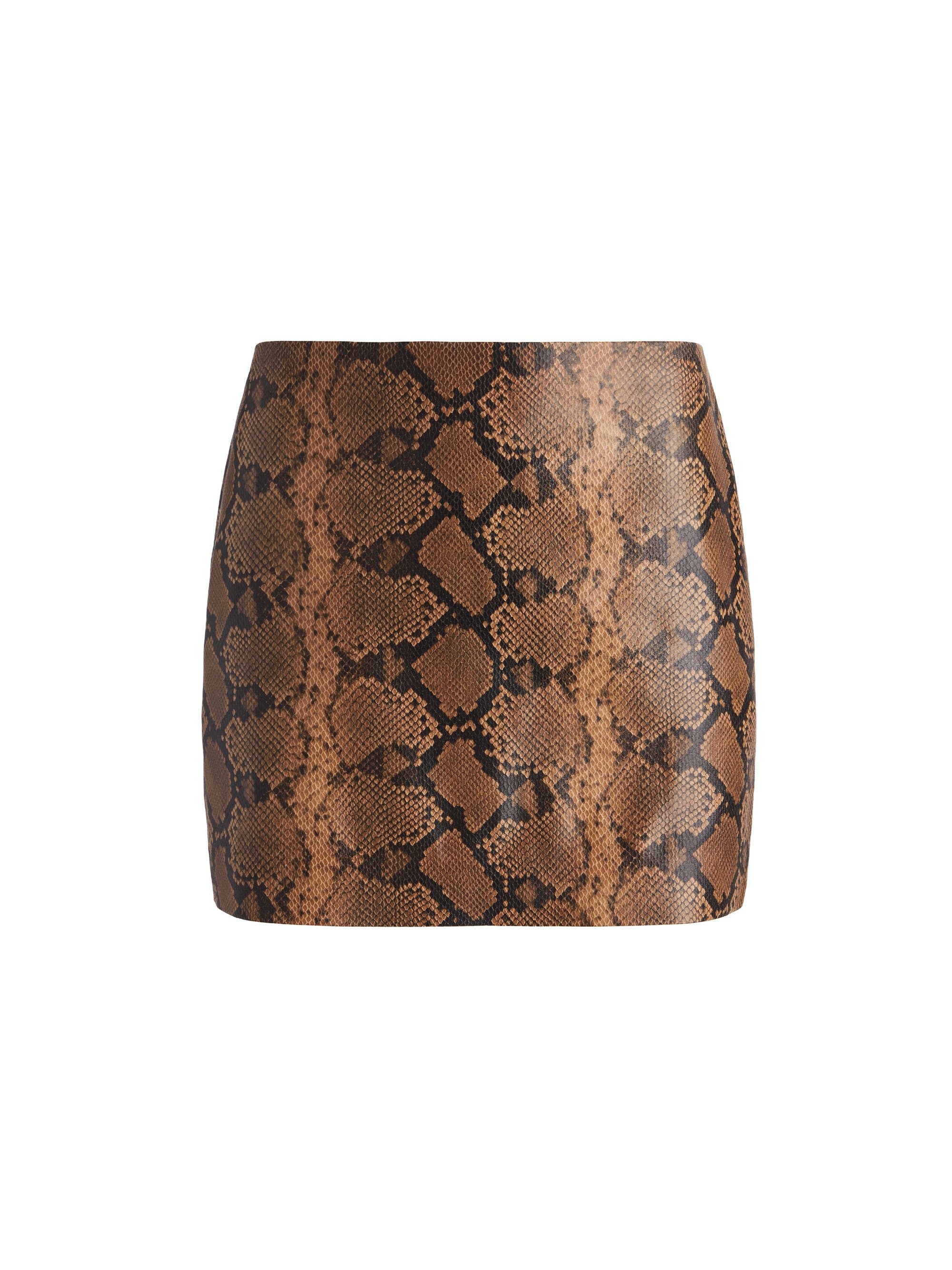 ELANA VEGAN SNAKESKIN MINI SKIRT - 1