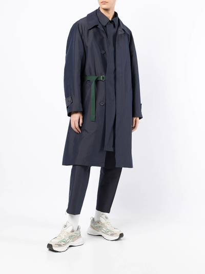 Kolor asymmetric draped trench coat outlook