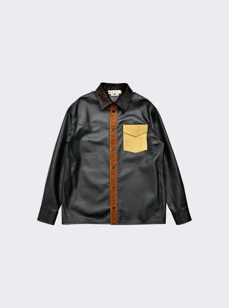 Leather Shirt Black 1