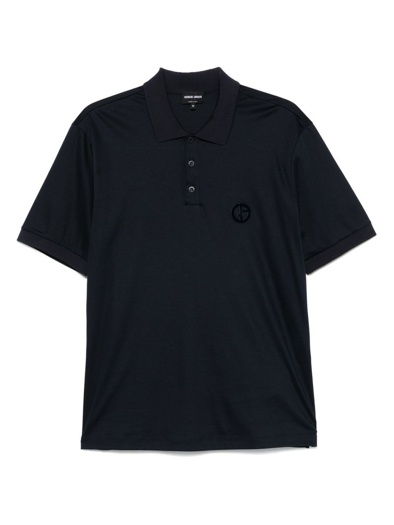 logo-embossed polo shirt 1