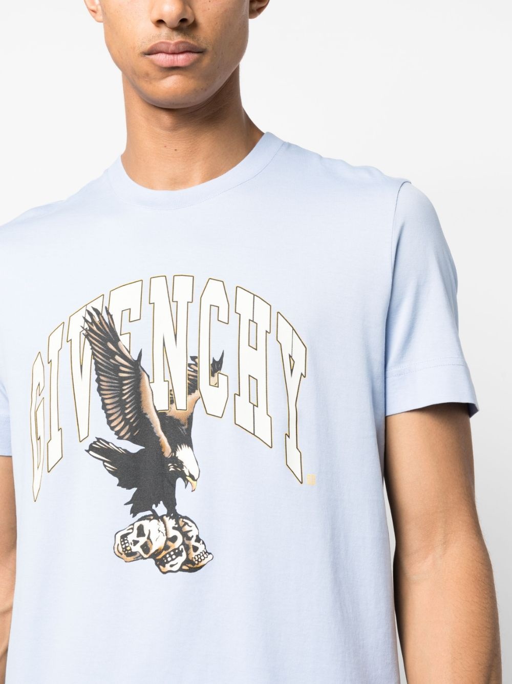 Eagle logo-print cotton T-shirt - 5