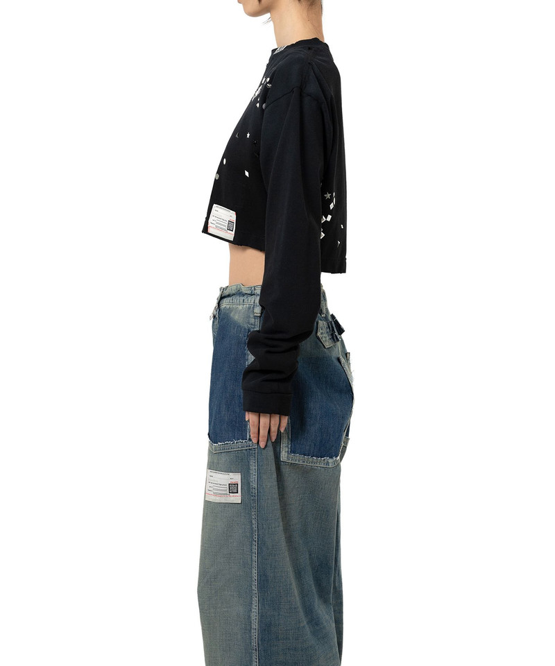 Embellished Cropped Long Sleeve T-shirt 12