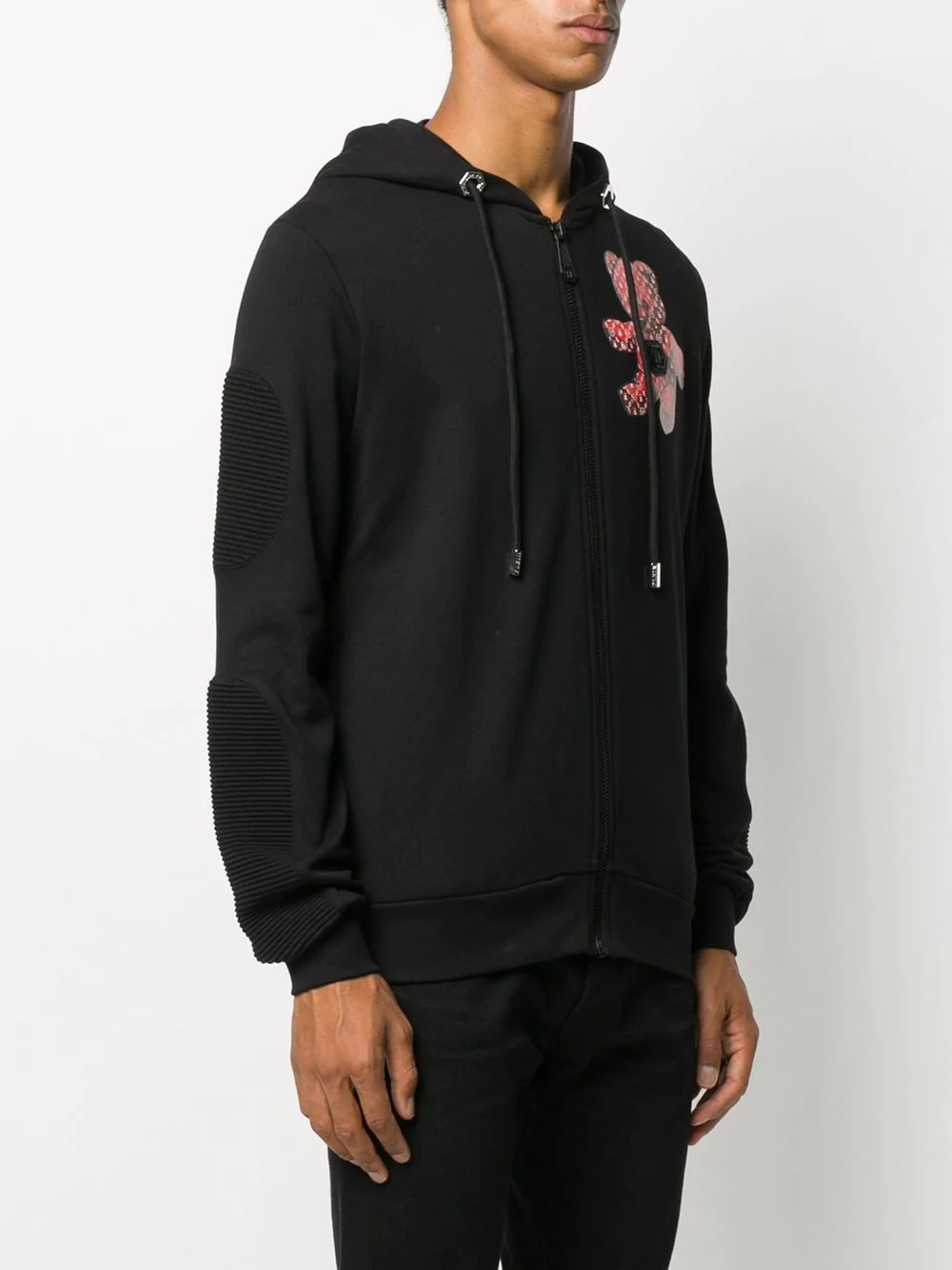 logo-print zipped hoodie - 3