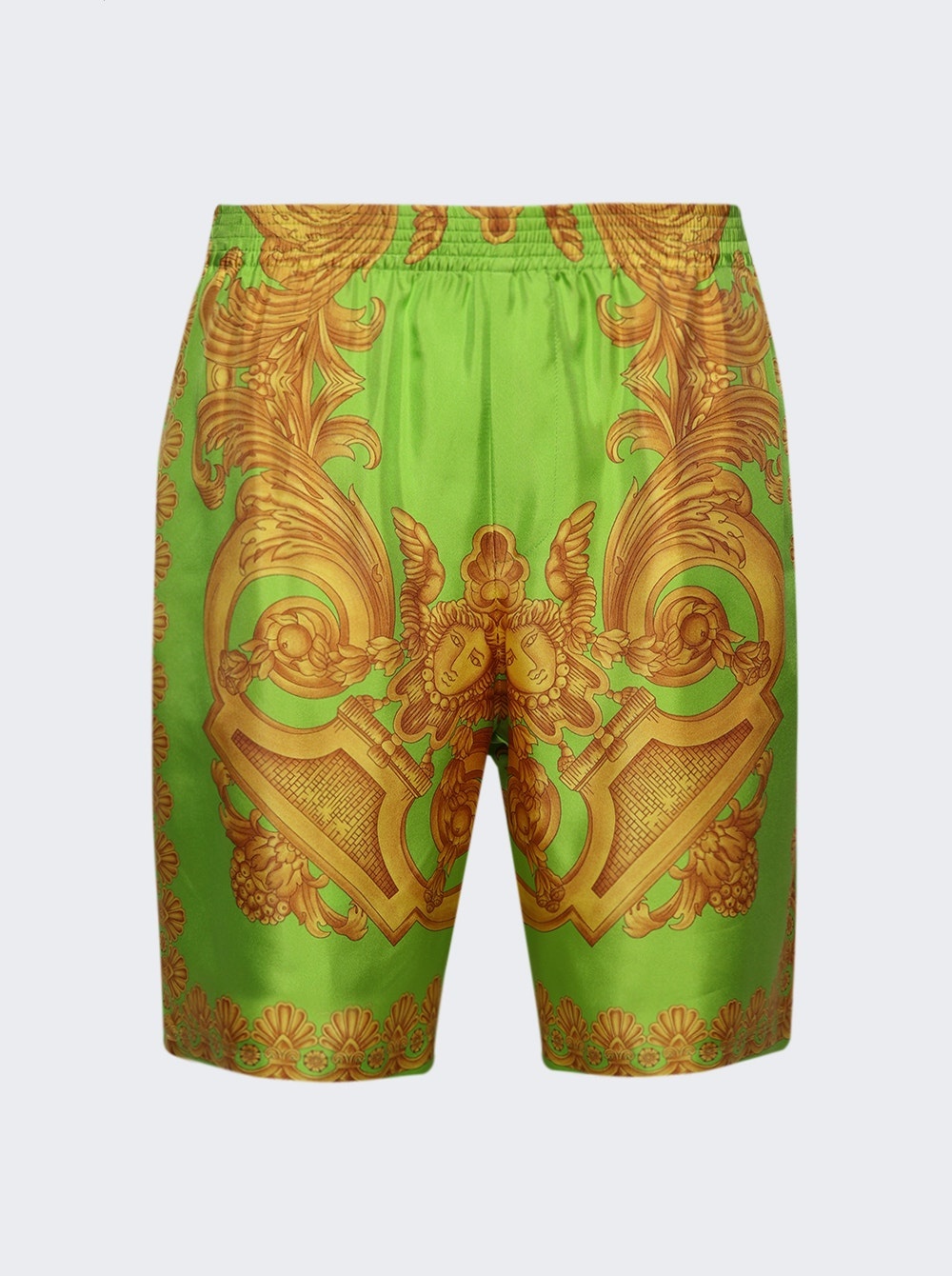 Barocco 660 Silk Shorts Lime And Gold - 1