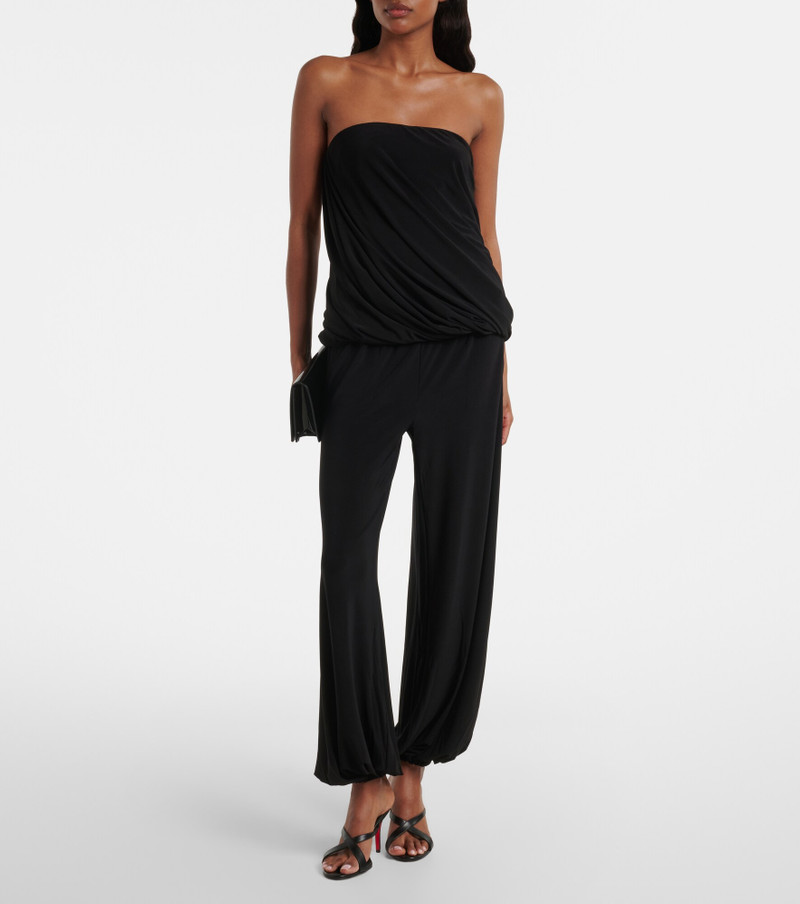 Twist strapless jersey top 6