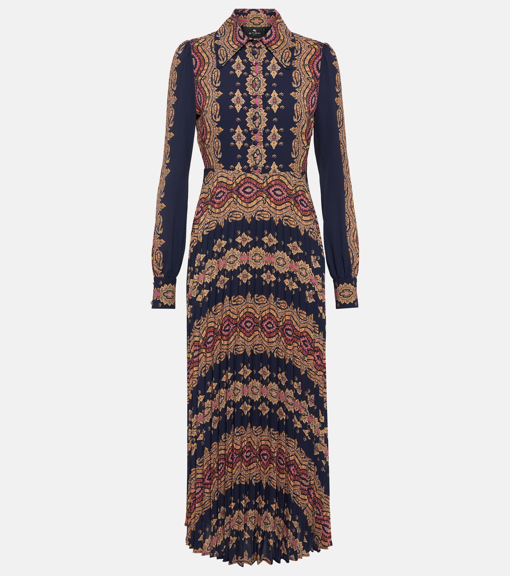 Paisley jersey shirt dress - 1