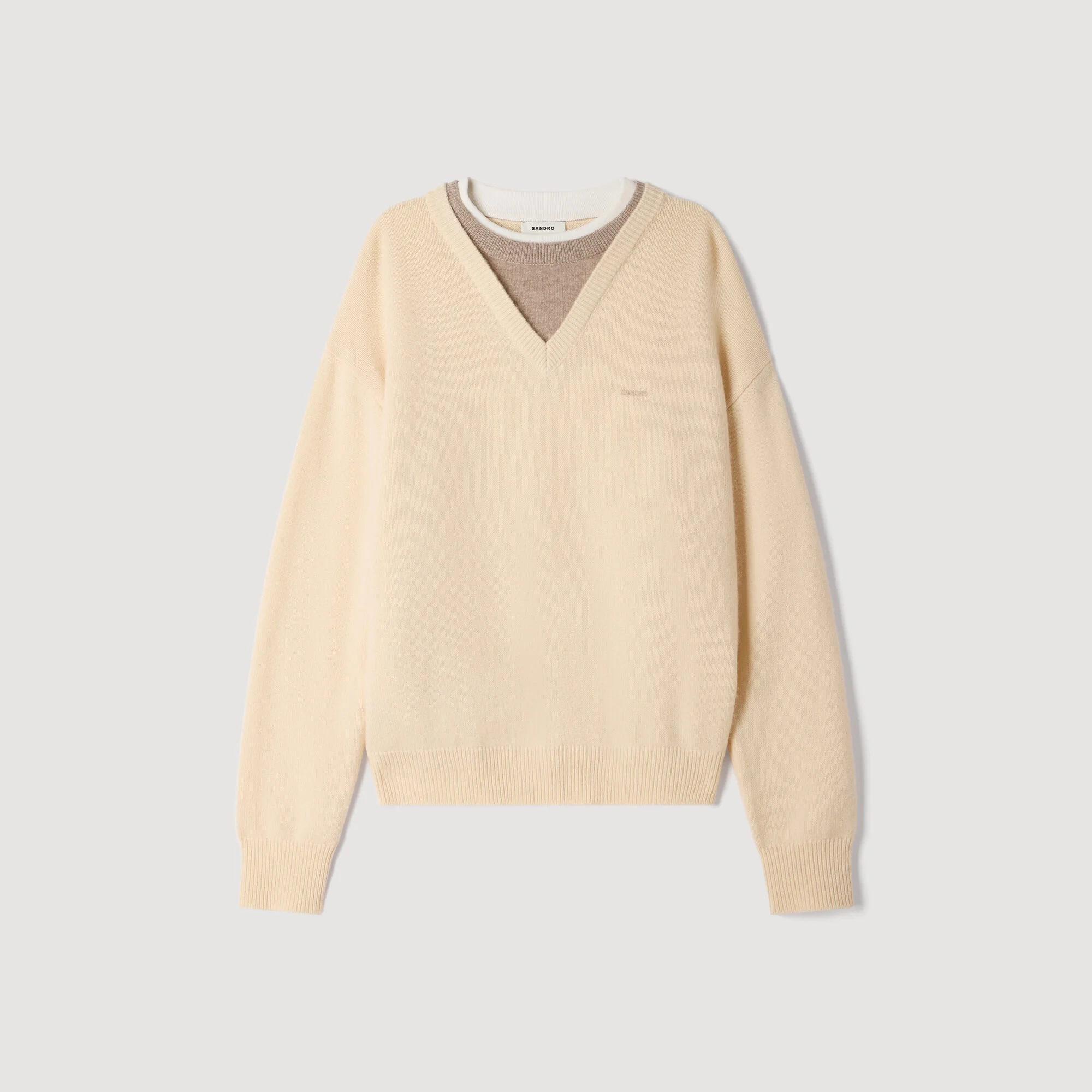 2-IN-1 WOOL AND CASHMERE JUMPER - 1