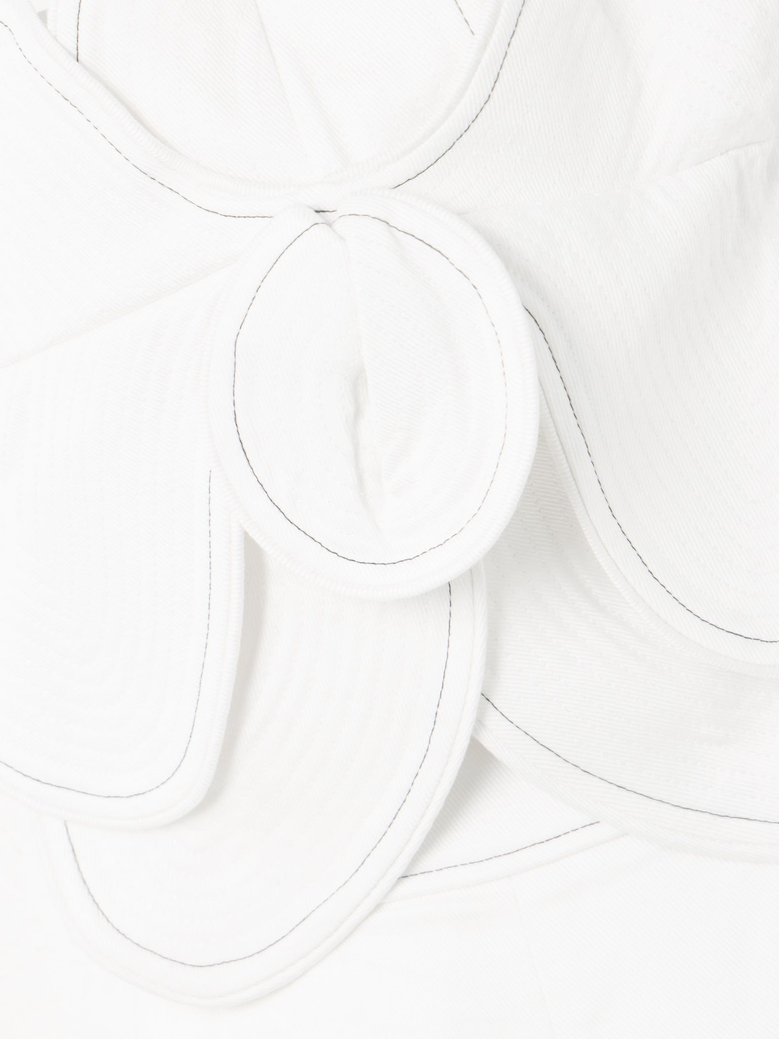 A Flor De Piel appliquéd cotton and TENCEL-blend twill jumpsuit Off-white - 4