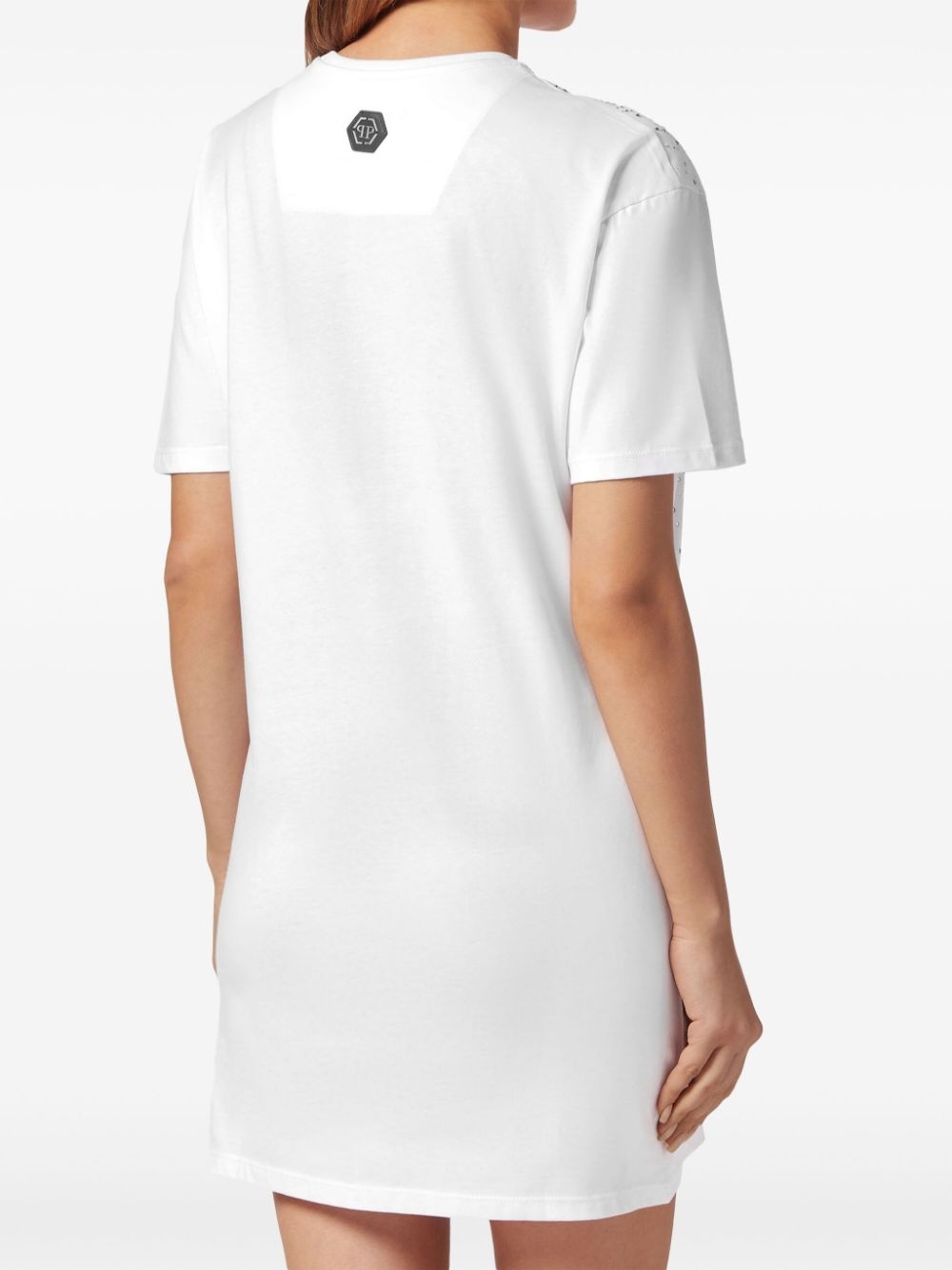 crystal logo T-shirt dress - 4