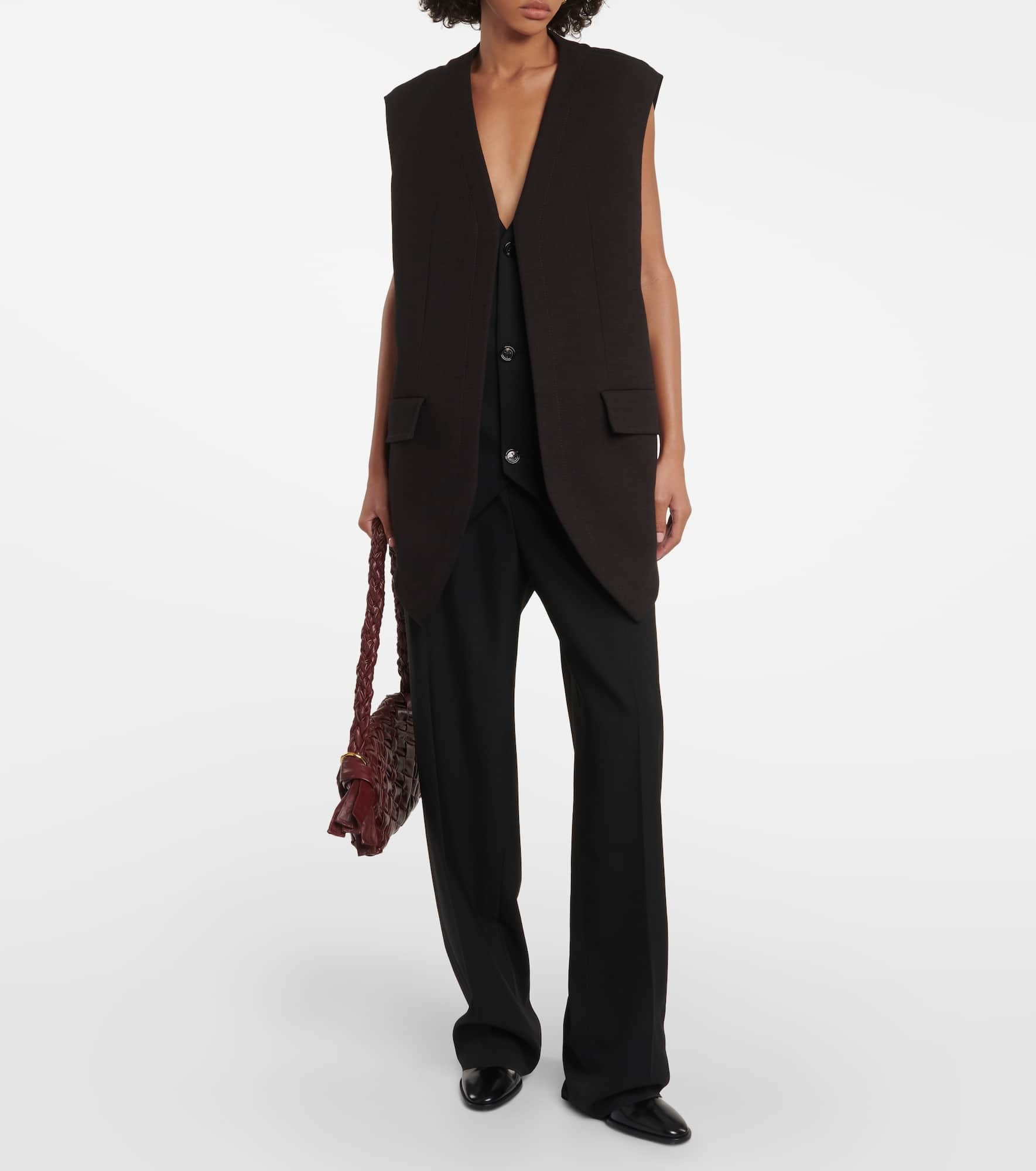 Layered cotton-blend vest - 2