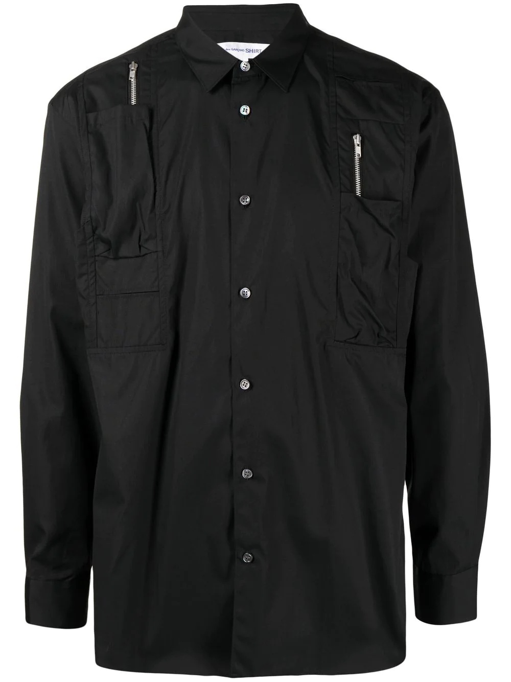 zip-pocket long-sleeve shirt - 1