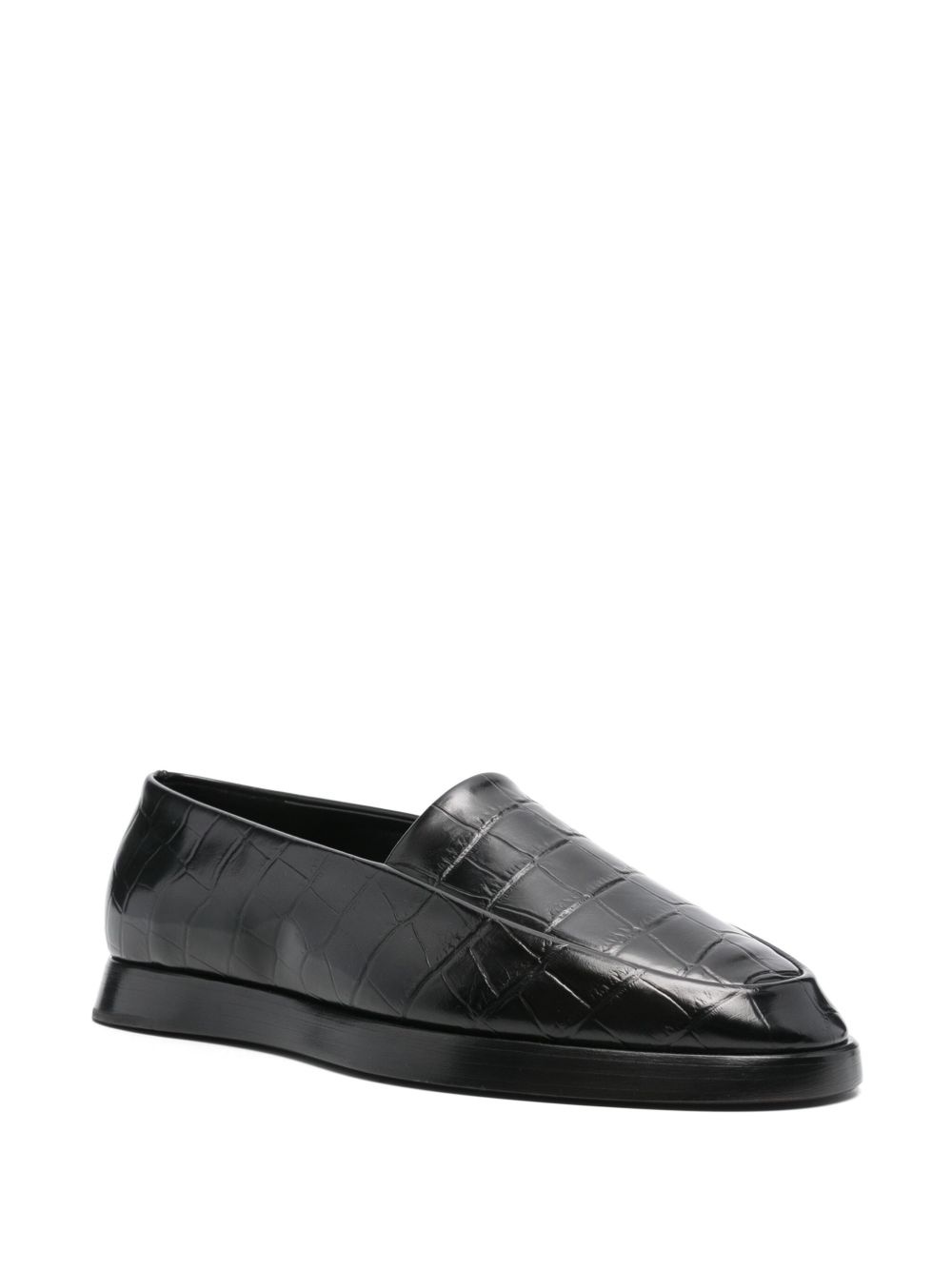crocodile-embossed loafers - 2