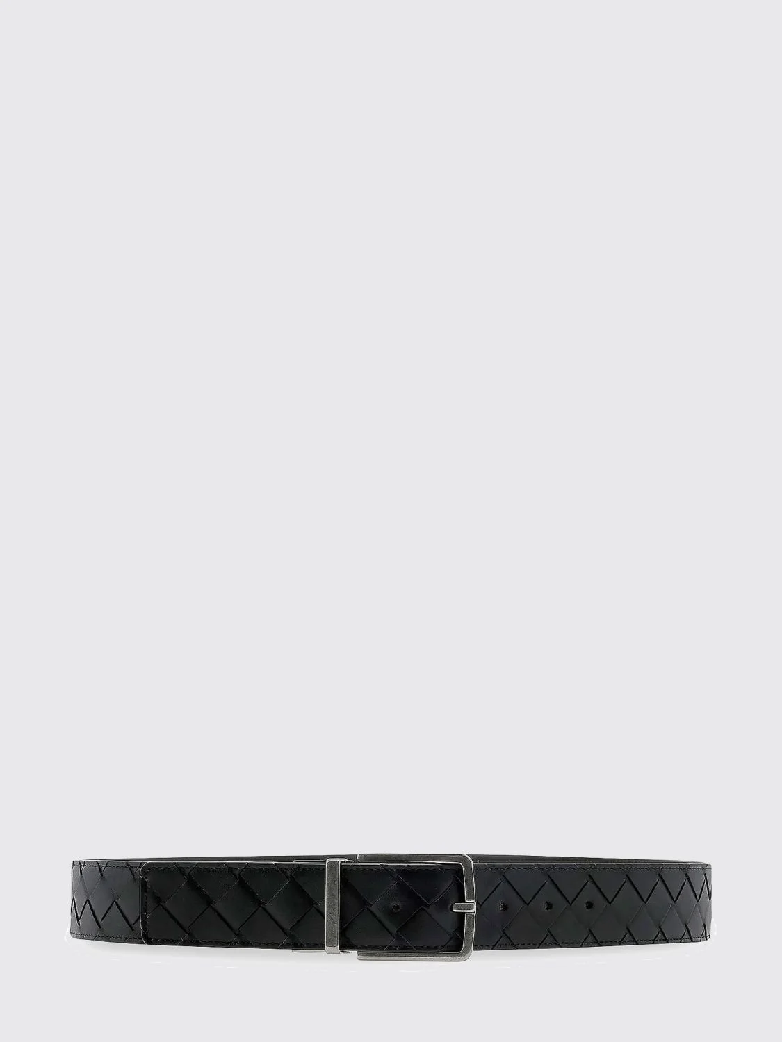 Bottega Veneta Men Intrecciato Woven Leather Belt Bottega Veneta With Pin Buckle - 1