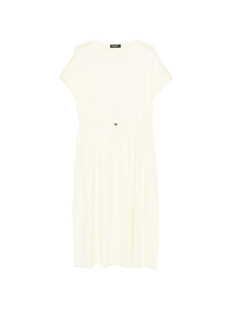 drawstring-waist midi dress 1