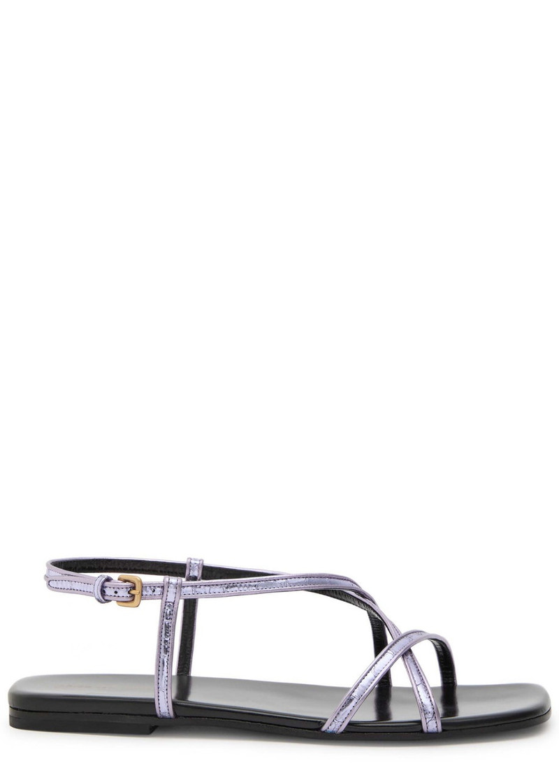 Dries Van Noten Metallic Leather Sandals 1