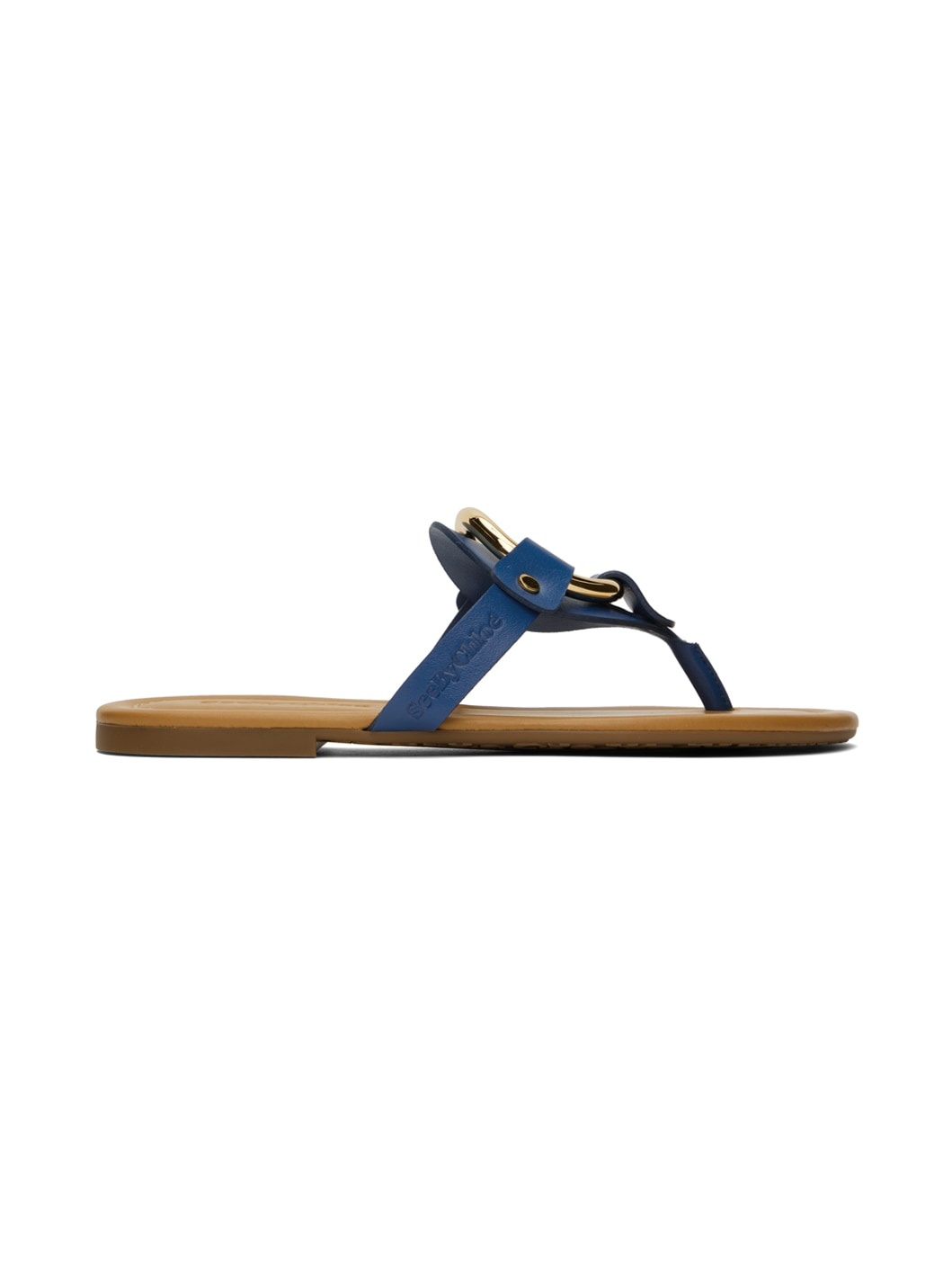 Blue Hana Flat Sandals - 1