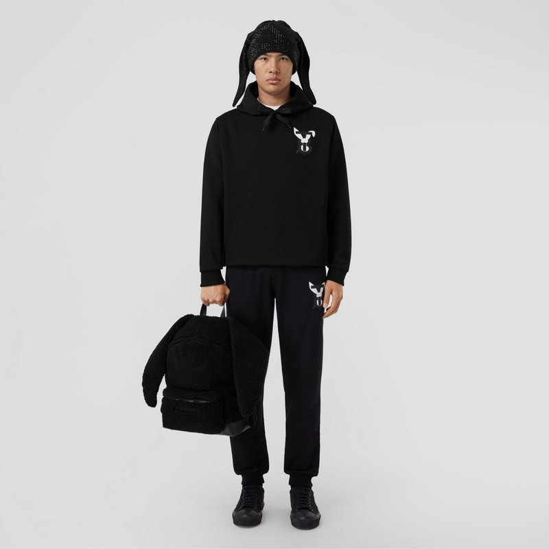 Burberry Rabbit Print Cotton Hoodie outlook