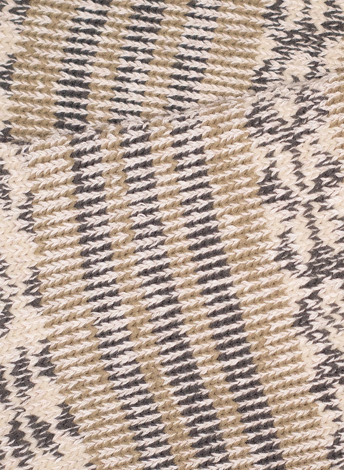 Kinari Tokyo Natural Symbol Pattern Crew Sock in Beige - 2