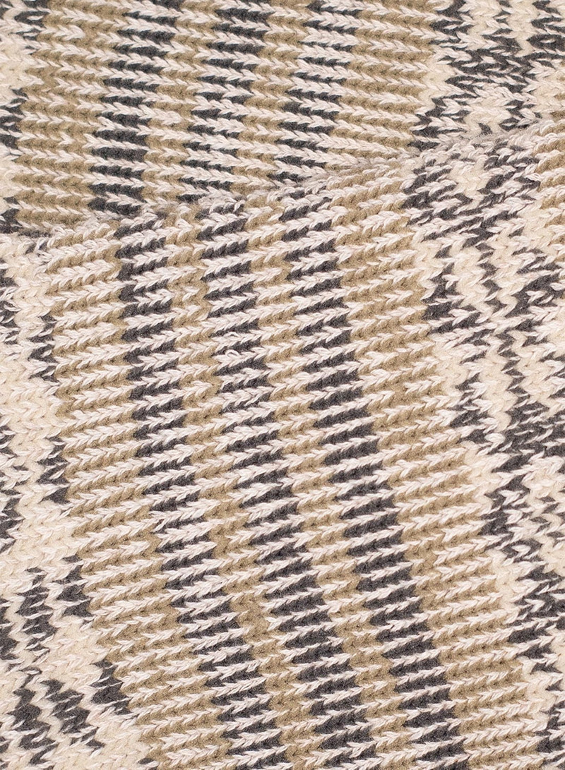 Nigel Cabourn Kinari Tokyo Natural Symbol Pattern Crew Sock in Beige outlook
