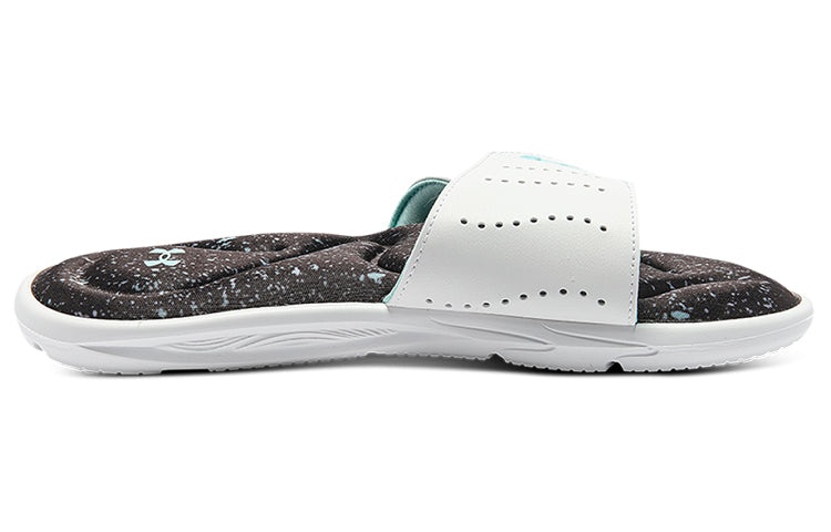 (WMNS) Under Armour Ignite VI Graphic FB Slippers White/Black 3023767-104 - 2